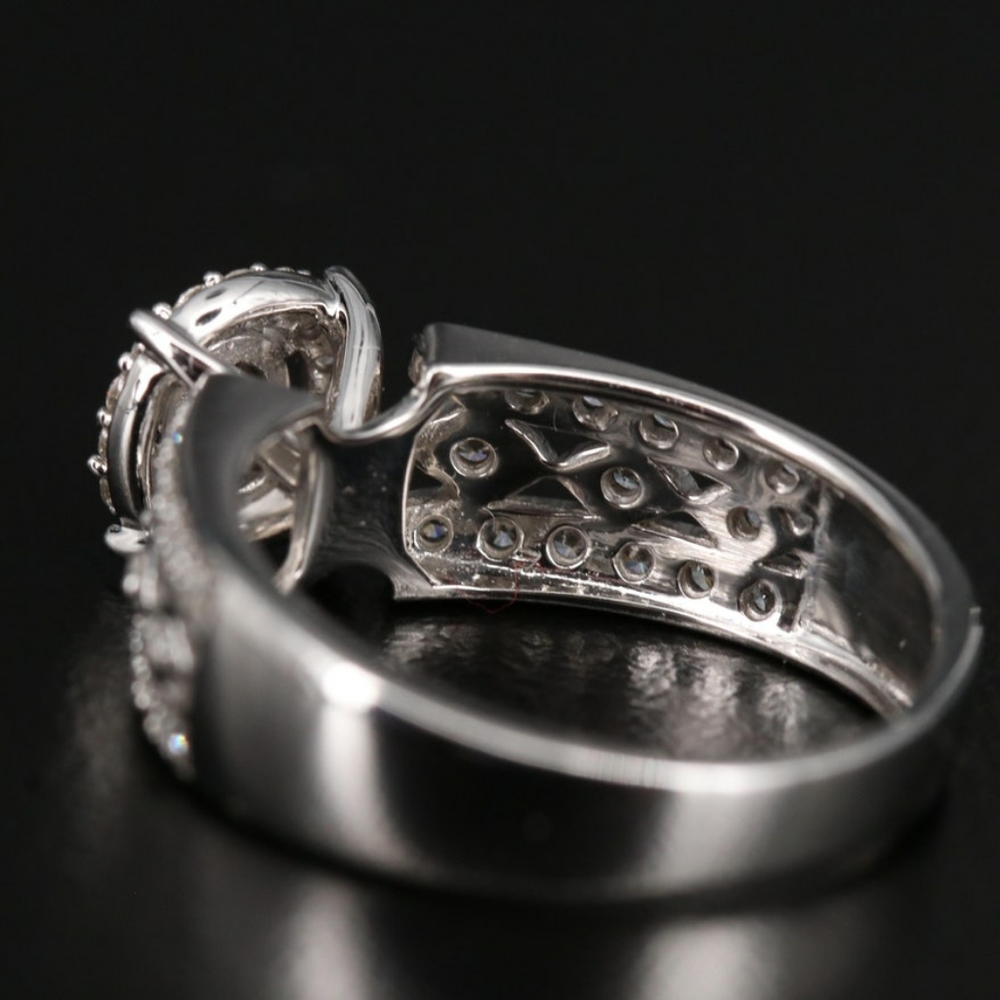 🚫SOLD🚫14K Diamond Halo Illusion Wedding Set ❤💍 - Picture 5 of 8